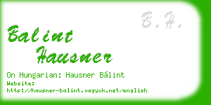 balint hausner business card